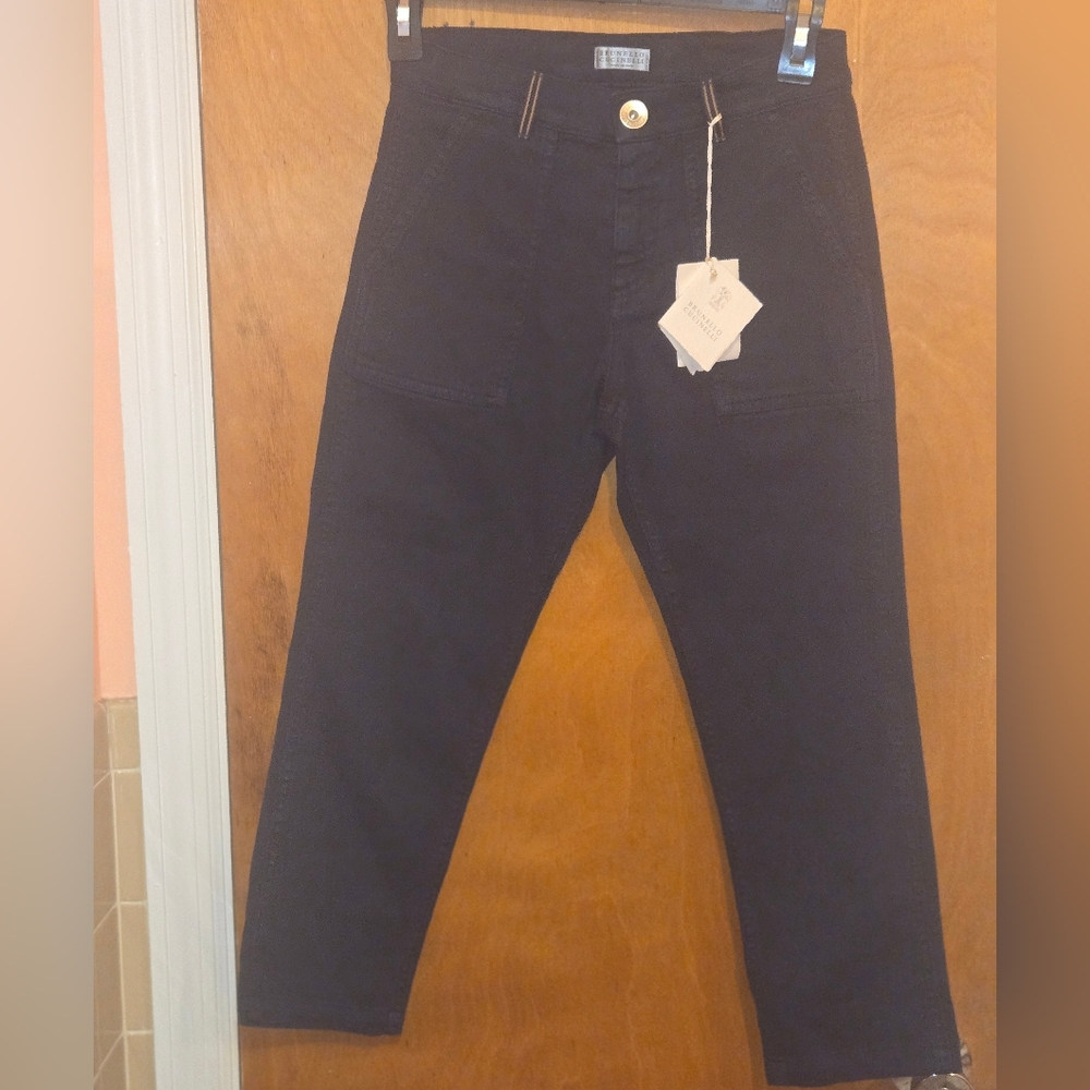 NWT Brunello Cucinelli Midnight Blue Straight Jeans